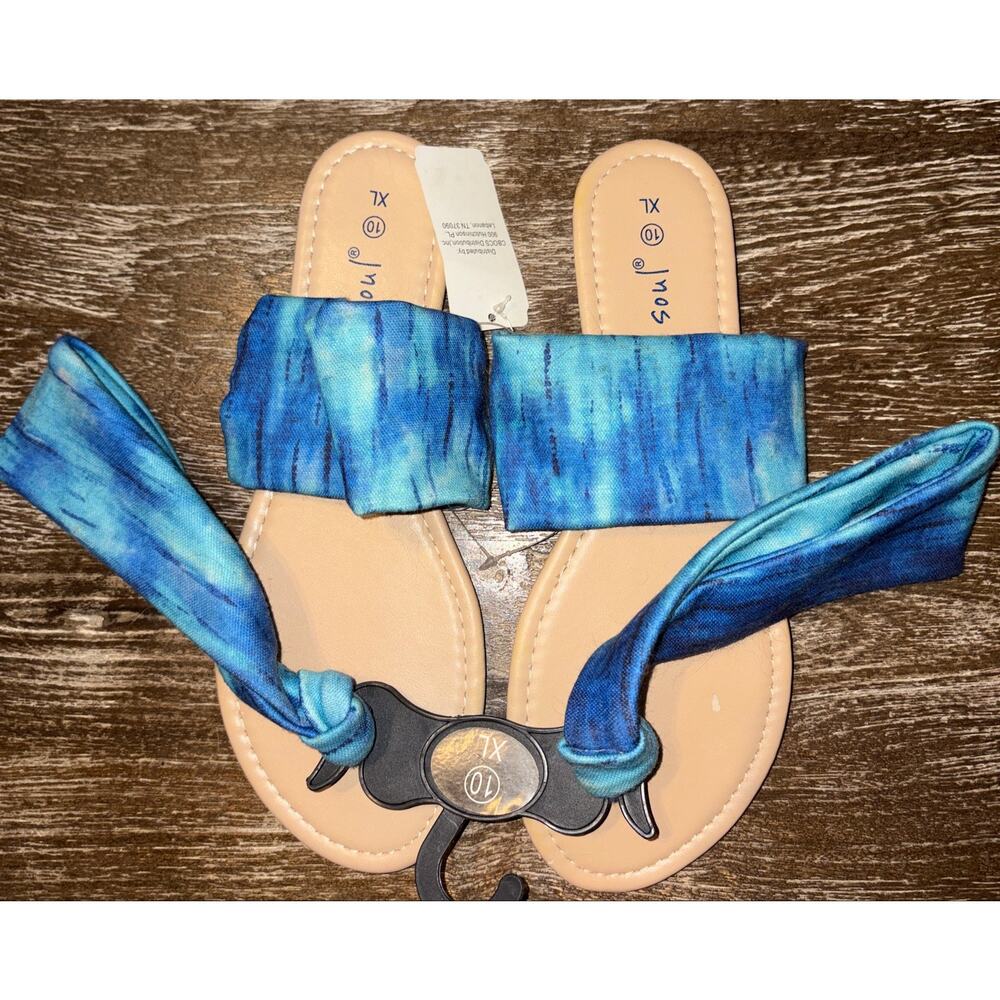 Indigo Soul Tie Dye Sandals Size 10